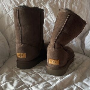 UGG Chestnut Suede Short Shearling Boots